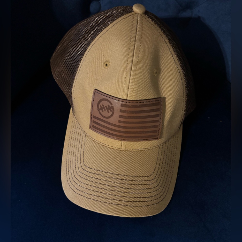 Double H Khaki and Chocolate Trucker Hat